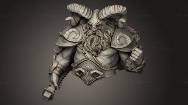 Busts of heroes and monsters (Weregoat Humanoid, BUSTH_3579) 3D models for cnc