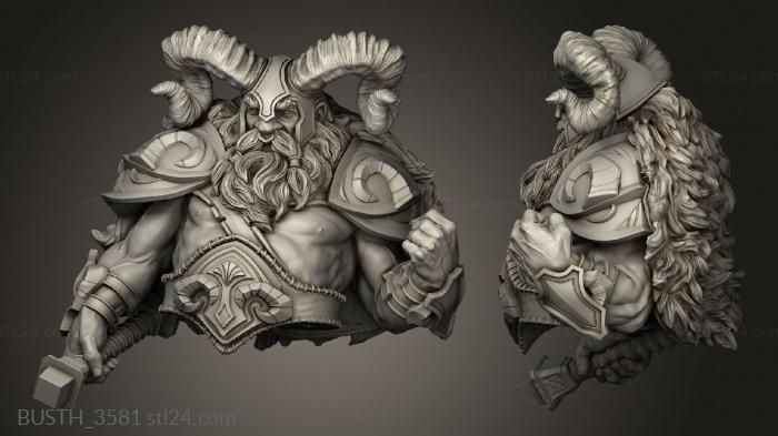 Busts of heroes and monsters (Weregoat Humanoid, BUSTH_3581) 3D models for cnc