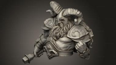 Busts of heroes and monsters (Weregoat Humanoid, BUSTH_3581) 3D models for cnc