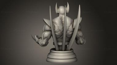 Busts of heroes and monsters (Wolverine, BUSTH_3603) 3D models for cnc