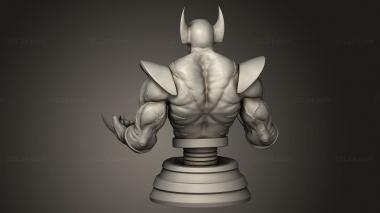 Busts of heroes and monsters (Wolverine, BUSTH_3604) 3D models for cnc