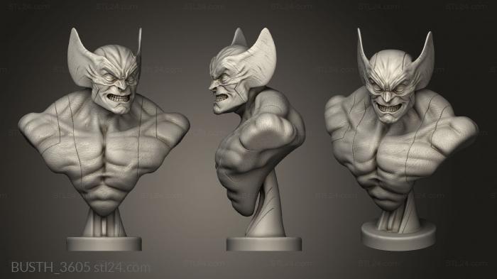 Busts of heroes and monsters (Wolverine Cabea, BUSTH_3605) 3D models for cnc