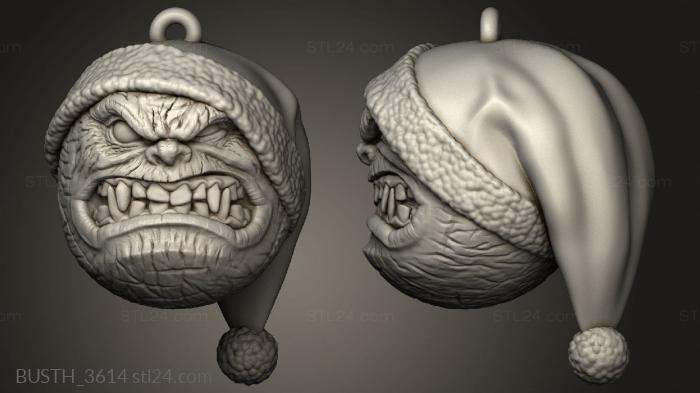 Busts of heroes and monsters (Xmas Ambush the Bad Elves Monster Ball, BUSTH_3614) 3D models for cnc