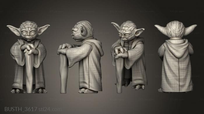 Busts of heroes and monsters (yoda Battle Droid Heroic, BUSTH_3617) 3D models for cnc