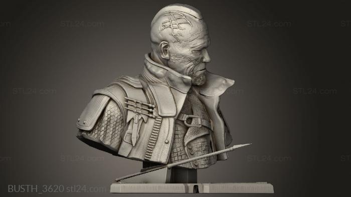 Busts of heroes and monsters (Yondu, BUSTH_3620) 3D models for cnc