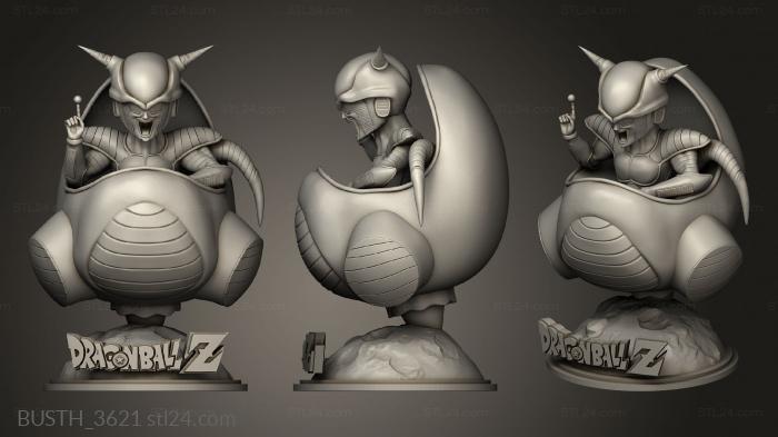 Busts of heroes and monsters (destroying the planet Vegeta, BUSTH_3621) 3D models for cnc