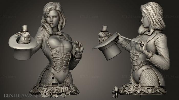 Busts of heroes and monsters (Zatanna, BUSTH_3623) 3D models for cnc