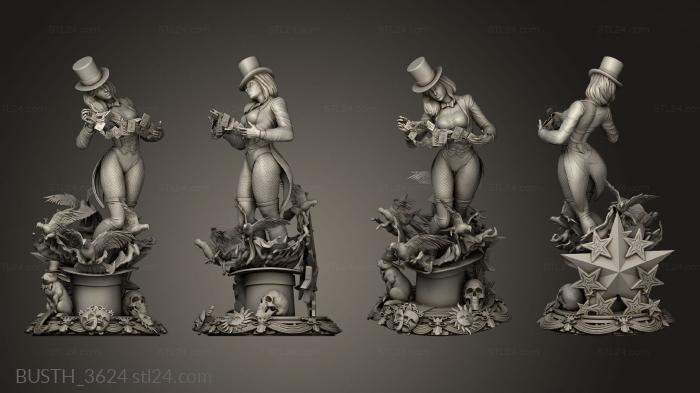 Busts of heroes and monsters (Zatanna Sculpture, BUSTH_3624) 3D models for cnc
