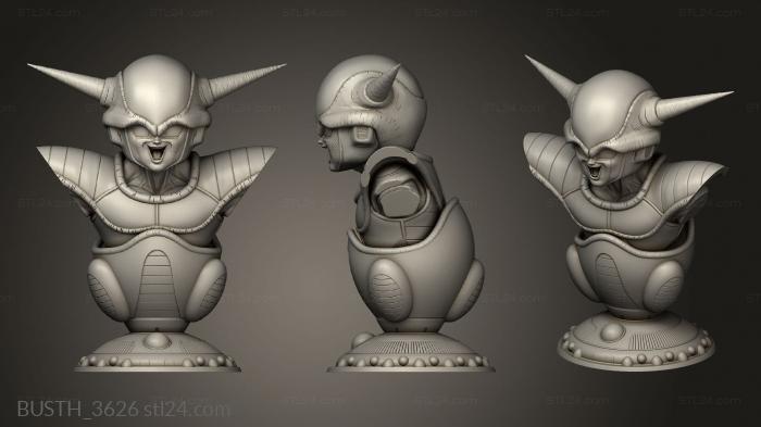 Busts of heroes and monsters (SER PRIMERA FORMAM FRIEZA, BUSTH_3626) 3D models for cnc