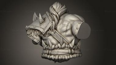 Busts of heroes and monsters (Zweiten Blutengel, BUSTH_3629) 3D models for cnc