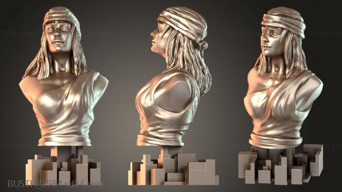 Бюсты монстры и герои (Бюст Электра Марвел, BUSTH_3984) 3D модель для ЧПУ станка