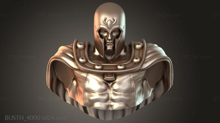 Бюсты монстры и герои (Бунты Магнето, BUSTH_4000) 3D модель для ЧПУ станка