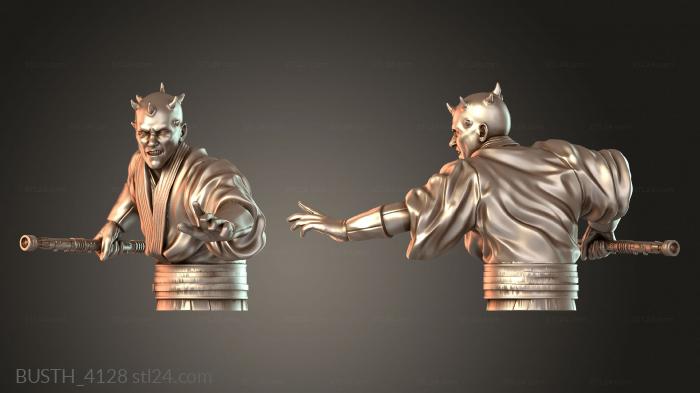 Busts of heroes and monsters (BUSTH_4128) 3D models for cnc