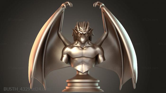 Бюсты монстры и герои (Бюст горгулий в Бруклине, BUSTH_4329) 3D модель для ЧПУ станка
