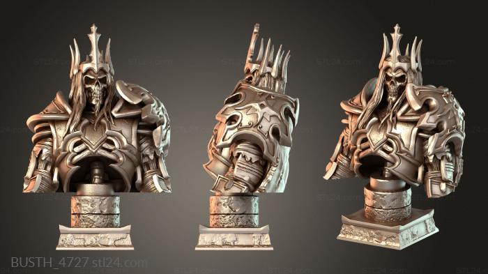 Бюсты монстры и герои (Бюст Леорика, BUSTH_4727) 3D модель для ЧПУ станка