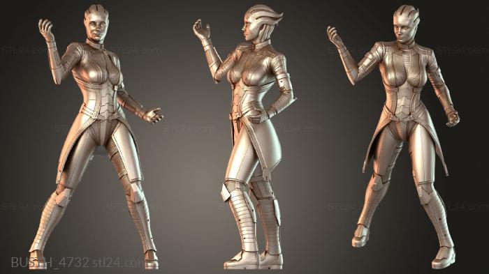 Бюсты монстры и герои (Подставка для бюста Liara Remake, BUSTH_4732) 3D модель для ЧПУ станка