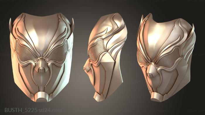 Бюсты монстры и герои (Белая маска Sengoku Eye, BUSTH_5225) 3D модель для ЧПУ станка