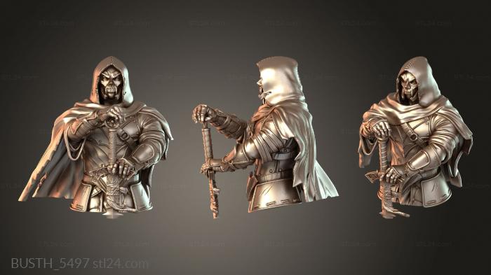 Бюсты монстры и герои (Бюст Вальгарда Железной Маски, BUSTH_5497) 3D модель для ЧПУ станка