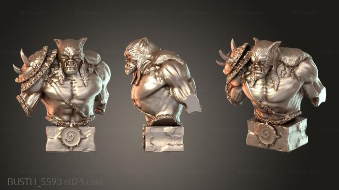 Busts of heroes and monsters (BUSTH_5593) 3D models for cnc