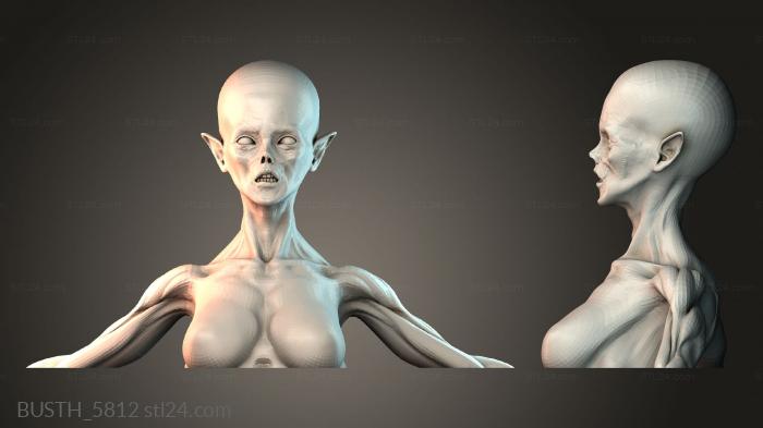 Бюсты монстры и герои (BUSTH_5812) 3D модель для ЧПУ станка