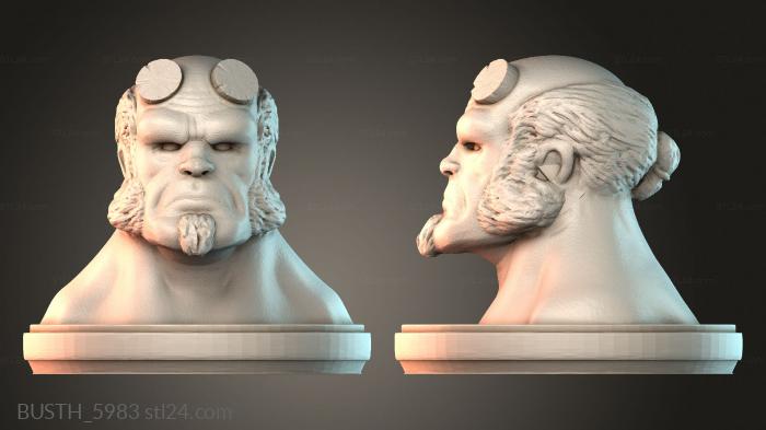 Бюсты монстры и герои (BUSTH_5983) 3D модель для ЧПУ станка