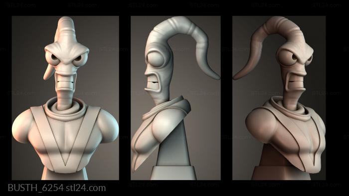 Бюсты монстры и герои (BUSTH_6254) 3D модель для ЧПУ станка
