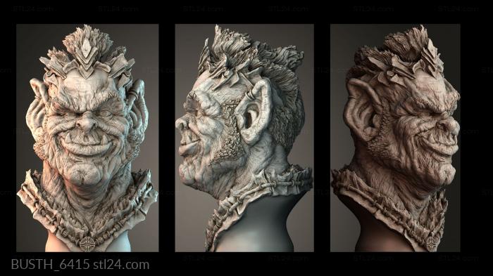 Бюсты монстры и герои (BUSTH_6415) 3D модель для ЧПУ станка