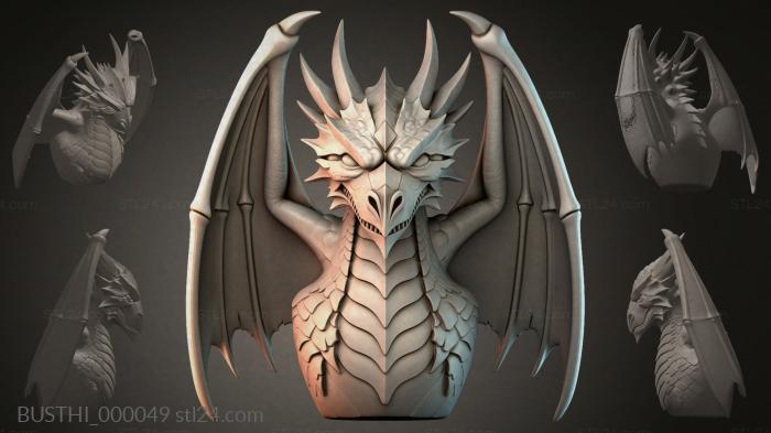 Бюсты монстры (BUSTHI_000049) 3D модель для ЧПУ станка