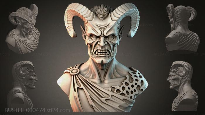 Бюсты монстры (BUSTHI_000474) 3D модель для ЧПУ станка