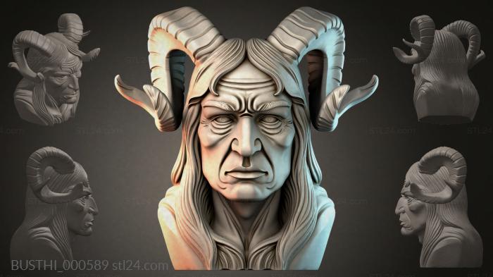 Бюсты монстры (BUSTHI_000589) 3D модель для ЧПУ станка