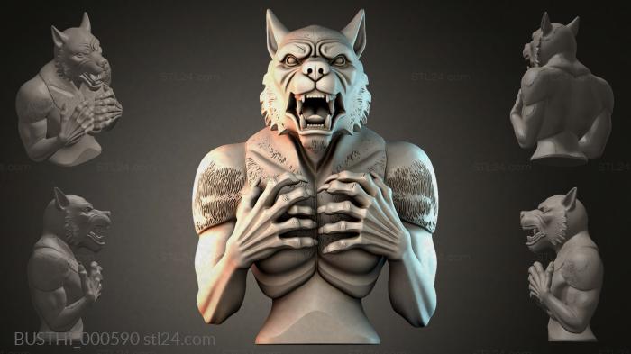 Бюсты монстры (BUSTHI_000590) 3D модель для ЧПУ станка