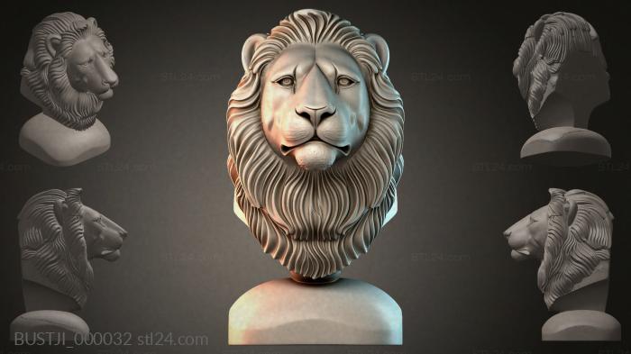 Бюсты животных (BUSTJI_000032) 3D модель для ЧПУ станка