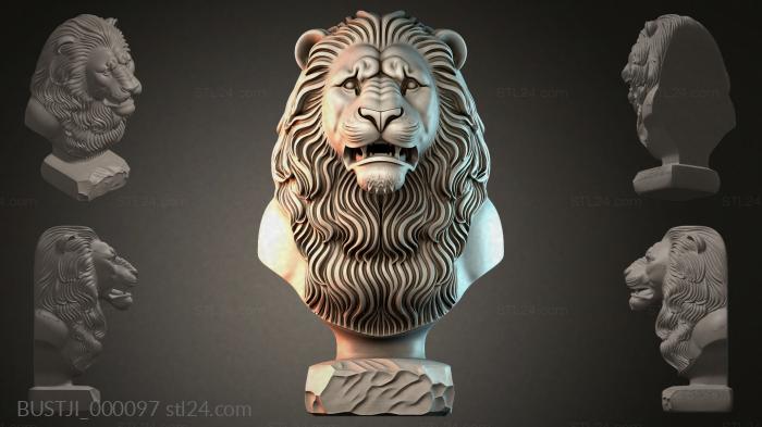 Бюсты животных (BUSTJI_000097) 3D модель для ЧПУ станка