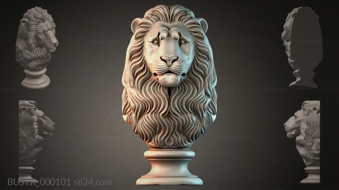 Бюсты животных (BUSTJI_000101) 3D модель для ЧПУ станка