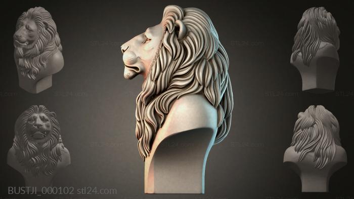 Бюсты животных (BUSTJI_000102) 3D модель для ЧПУ станка