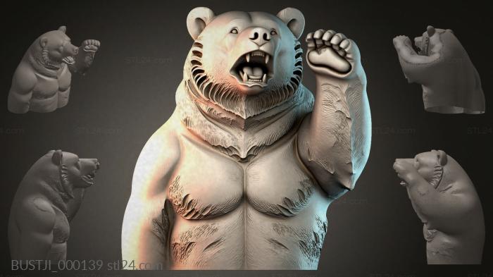 Animal busts (BUSTJI_000139) 3D models for cnc