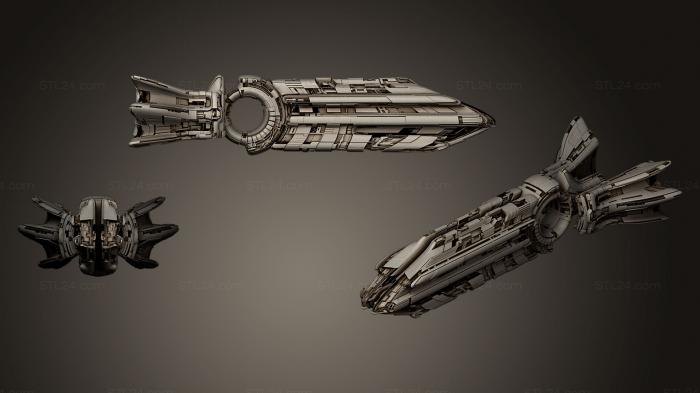 Vehicles (Sci Fi Spaceship Concept, CARS_0009) 3D models for cnc