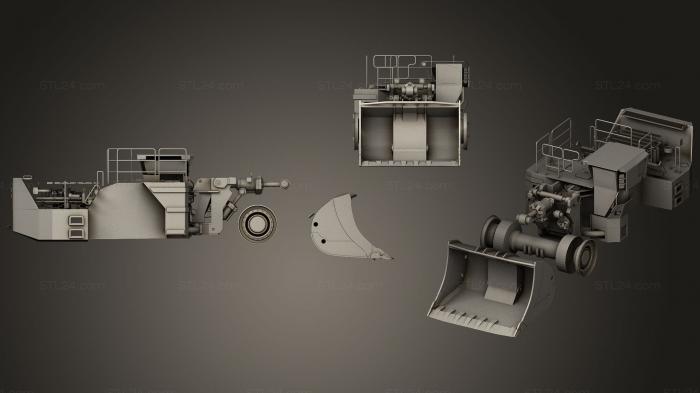 Автомобили и транспорт (Погрузчик для подземных горных работ, CARS_0012) 3D модель для ЧПУ станка