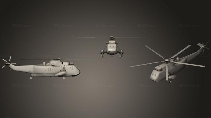 Автомобили и транспорт (Вертолет Westland Sea King, CARS_0027) 3D модель для ЧПУ станка