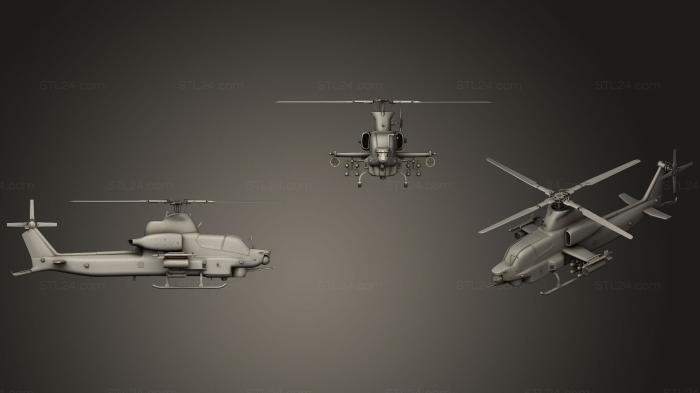 Автомобили и транспорт (Ударный вертолет Bell AH 1 Z Viper, CARS_0085) 3D модель для ЧПУ станка