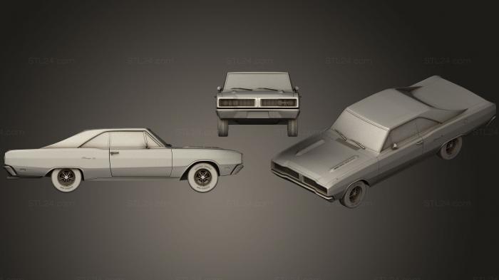 Автомобили и транспорт (Бразильский Dodge Charger RT 1975, CARS_0099) 3D модель для ЧПУ станка