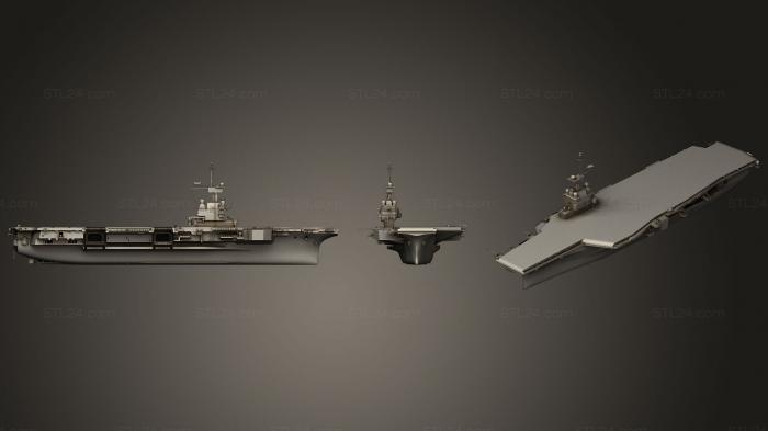 Vehicles (Charles de Gaulle Aircraft Carrier R91, CARS_0105) 3D models for cnc