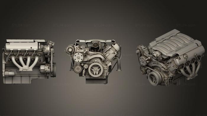Vehicles (Chevrolet Corvette V8 Engine, CARS_0107) 3D models for cnc