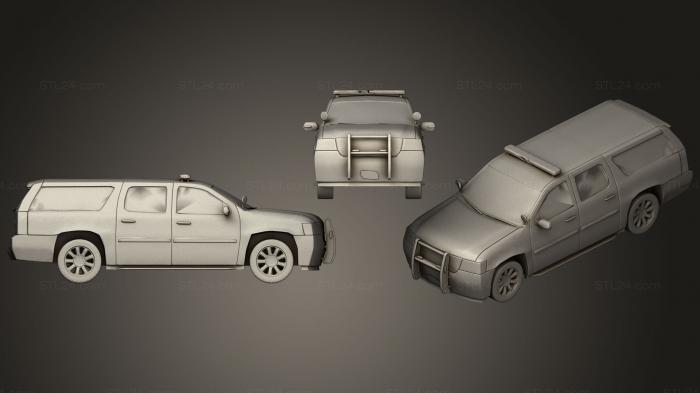 Автомобили и транспорт (Пожарно-спасательное подразделение Chevy Suburban, CARS_0108) 3D модель для ЧПУ станка