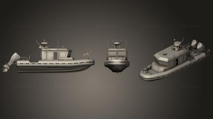 Автомобили и транспорт (Катер класса Защитник береговой охраны, CARS_0112) 3D модель для ЧПУ станка