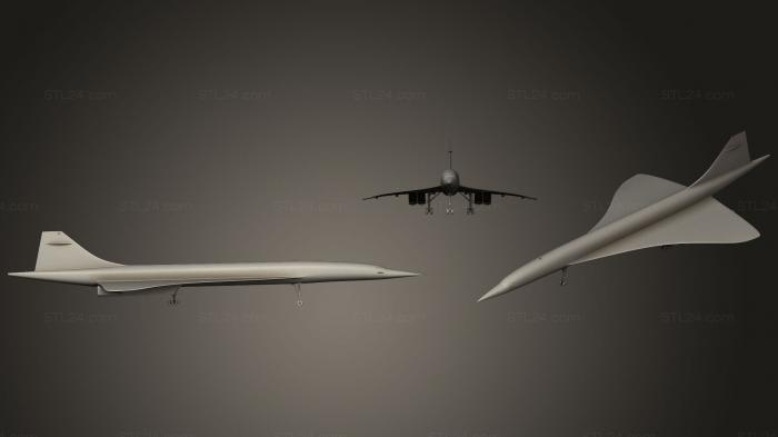Автомобили и транспорт (Сверхзвуковой авиалайнер Concorde British Airways, CARS_0126) 3D модель для ЧПУ станка