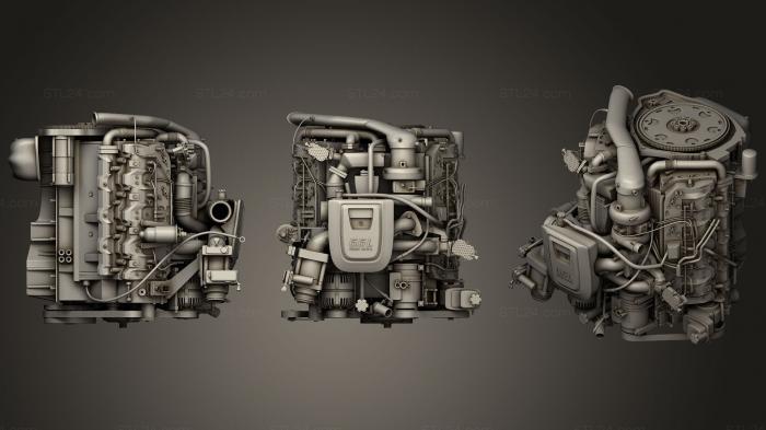 Автомобили и транспорт (Дизельный двигатель Duramax V8 с турбонаддувом, CARS_0138) 3D модель для ЧПУ станка