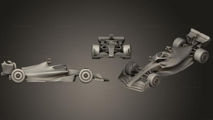 Автомобили и транспорт (F1 2022 Mercedes Ливрея, CARS_0144) 3D модель для ЧПУ станка