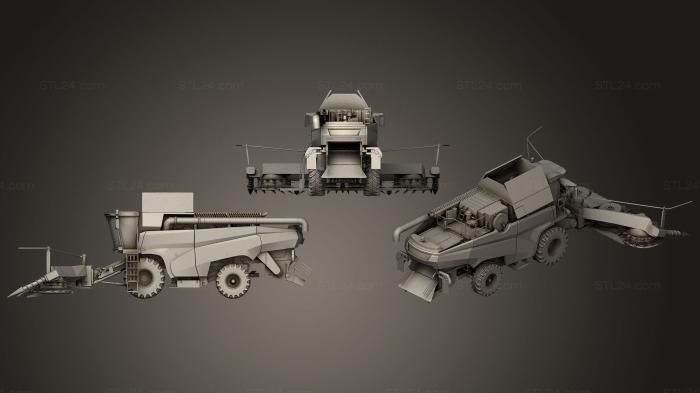 Автомобили и транспорт (Кормоуборочный комбайн, CARS_0164) 3D модель для ЧПУ станка