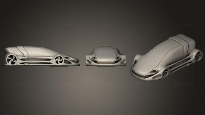 Автомобили и транспорт (Футуристический автомобиль HD 08, CARS_0183) 3D модель для ЧПУ станка